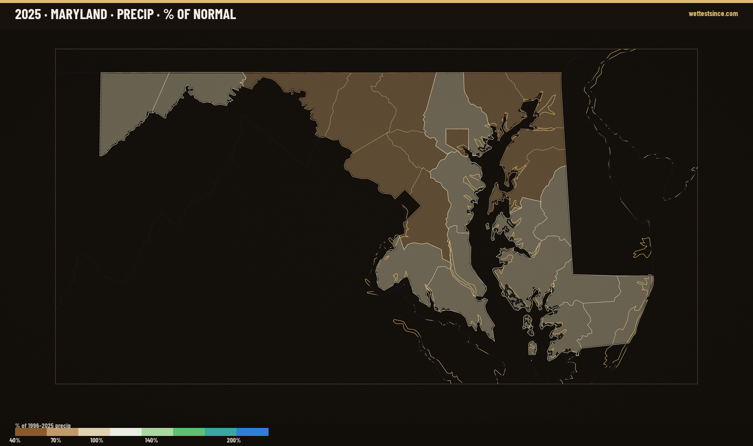 Where 2025 Ran Wet &amp; Dry