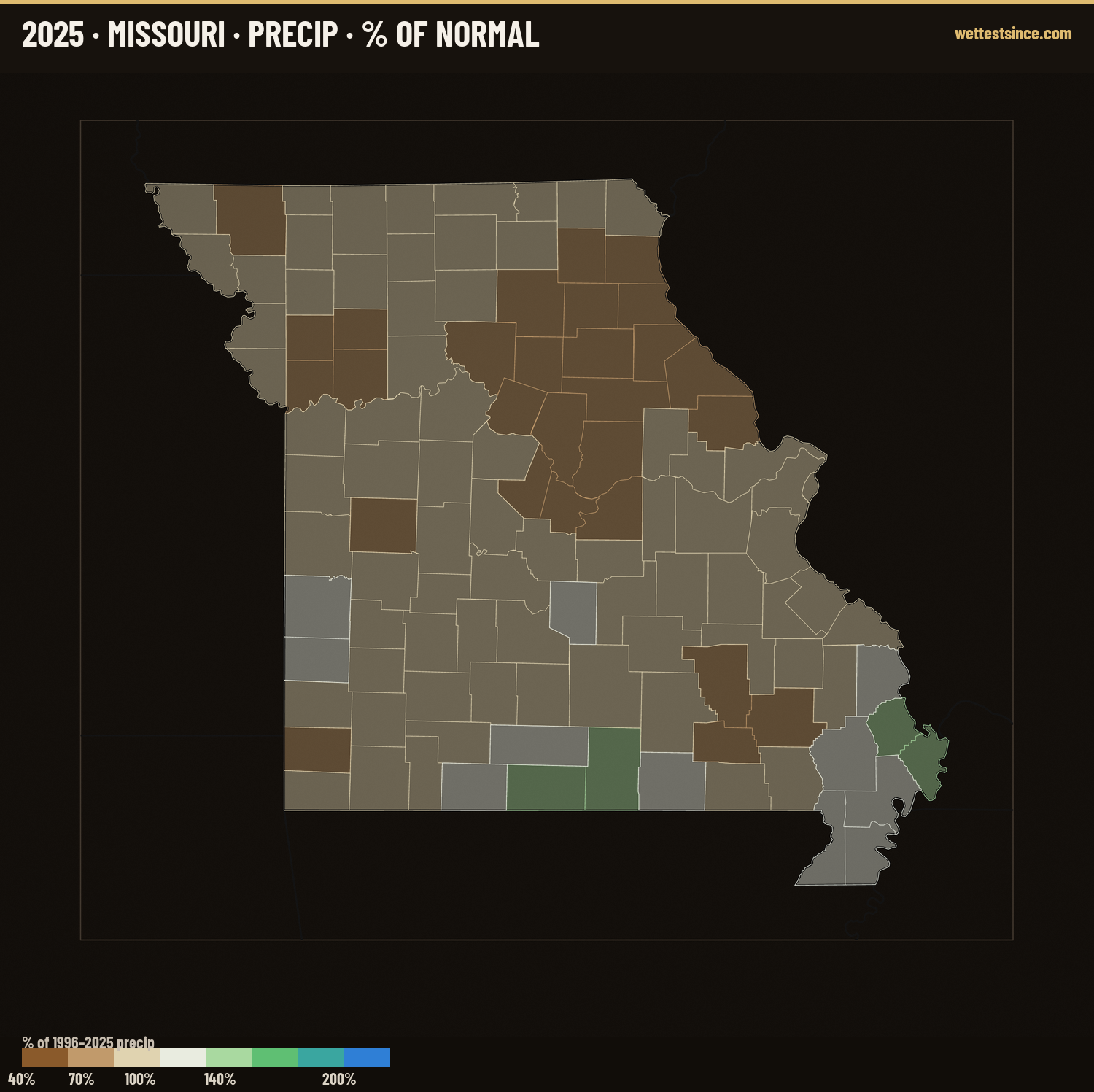 Where 2025 Ran Wet &amp; Dry