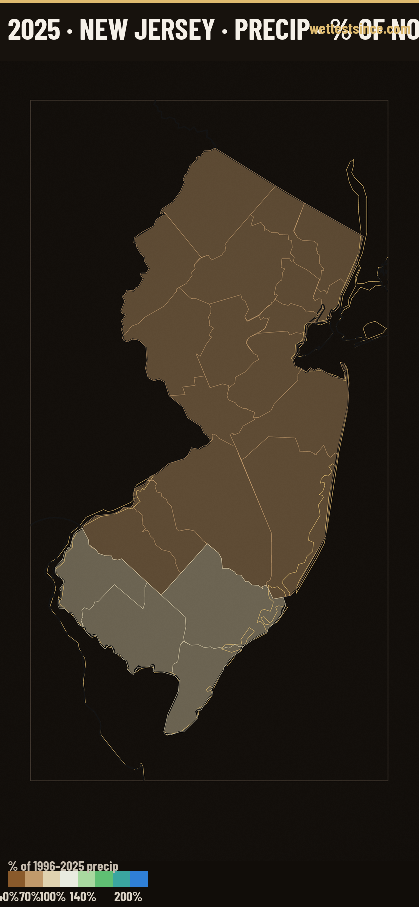 Where 2025 Ran Wet &amp; Dry