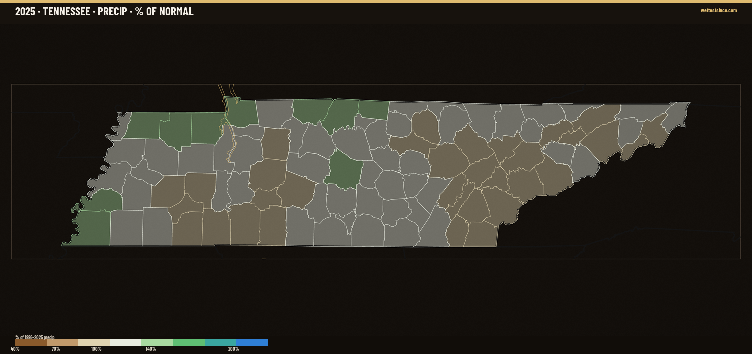Where 2025 Ran Wet &amp; Dry